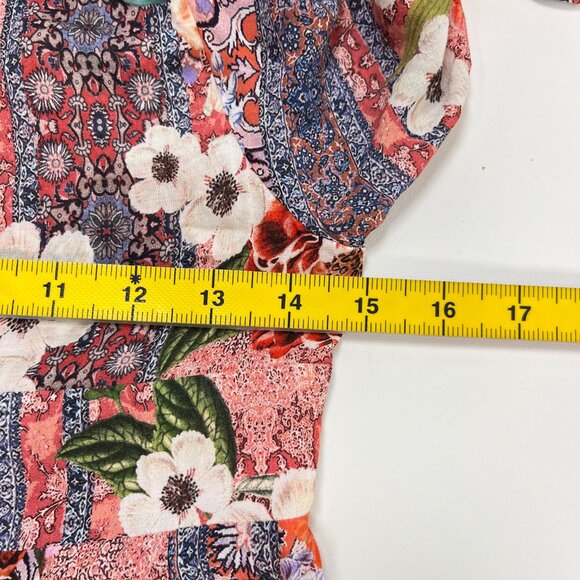 NWOT Johnny Was Scarlet Floral Georgette Midi Dress Size S - Picture 10 of 12